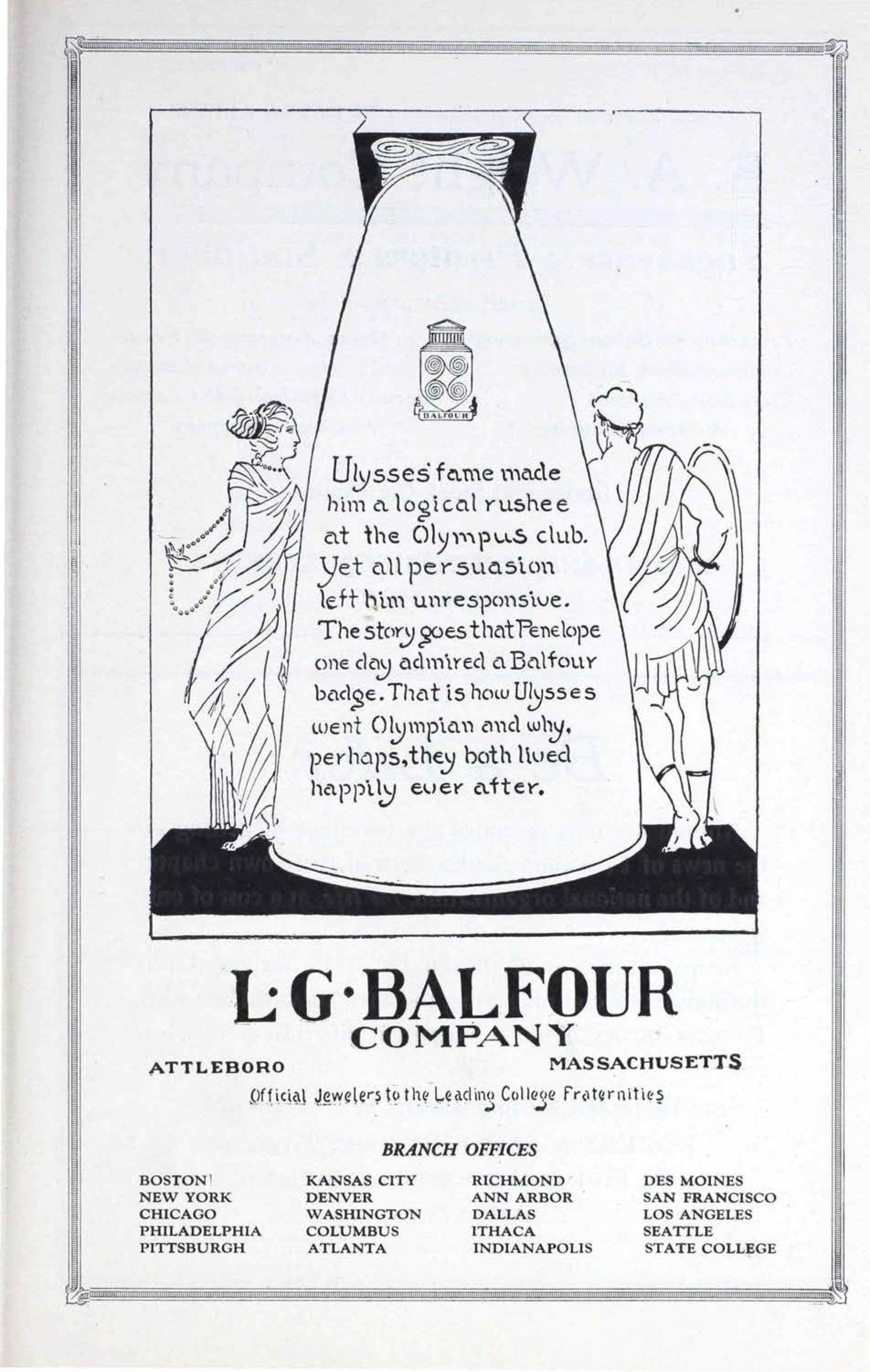 L. G. Balfour Company Advertisement, April 1929